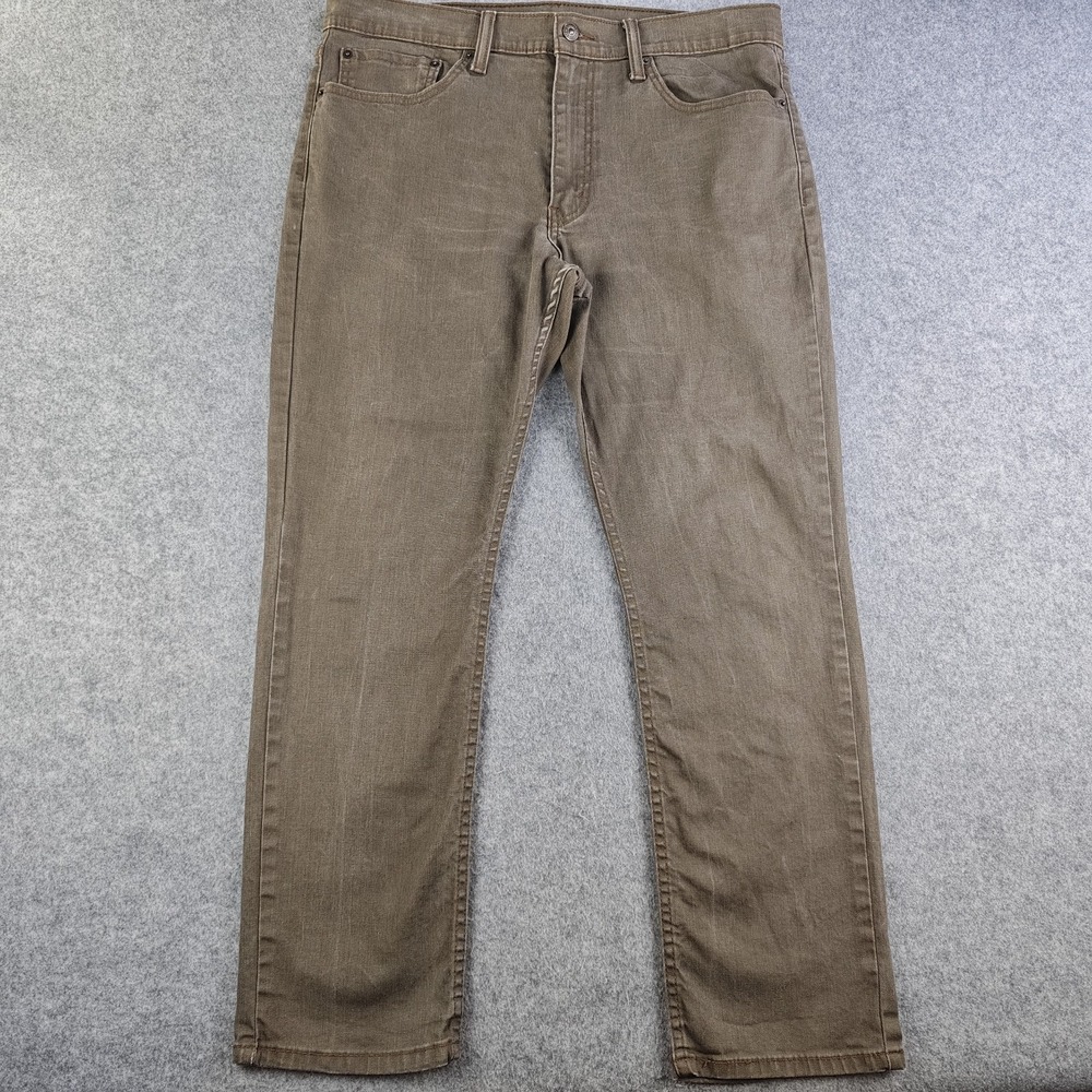 Levis 511 Jeans Mens 36x29 Brown / Green Straight Leg Denim Cotton Blend